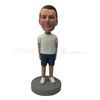 Custom white t-shirt bobbleheads