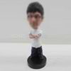 Personalized custom white shirt bobbleheads