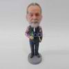 Personalized custom Grandpa and beer bobbleheads