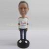 Personalized custom black jeans female bobbleheads