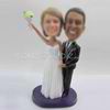 Personalized custom sweet wedding cake bobble heads