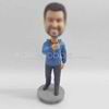 Personalized custom Dad with bear bobble heads