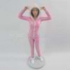 Personalized custom pink coat female bobbleheads