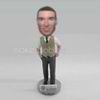 Personalized custom work man bobblehead doll