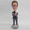 Personalized custom man hold Hammer bobbleheads