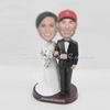 Customized happiness wedding cake bobblehead dolls