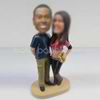 Personalized custom sweet couple bobbleheads