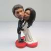 Customized happiness wedding cake bobblehead doll