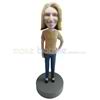 Custom blue jeans female bobbleheads