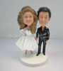 Custom bobbleheads of funny wedding cake