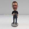 Personalized custom blue jeans fans bobbleheads