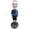 Custom hold Rugby man bobbleheads