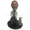 Custom Dad and dog bobbleheads