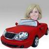 Personalized custom woman and red color car bobbleheads