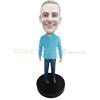 Custom blue jeans bobble heads