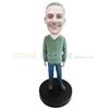 Custom blue jeans bobble head