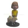 Custom Kids bobbleheads with his dog bobbleheads