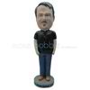 Custom black t-shirt bobble heads