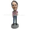 Custom man hold beer bobbleheads