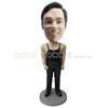 Custom Black vest casual male bobbleheads