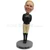 Custom black boot female bobbleheads