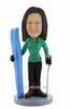 Custom Skiing Woman Bobblehead