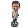 Personalized custom cute little girl bobbleheads