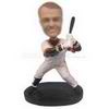 Personalized custom baseballer in jersey with bat in hands bobblehead