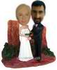 Personalized custom beautiful bride and cool groom bobblehead