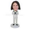 Young girl in school uniform custom bobbleheads