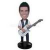 Young man in casual wear playing the guitar custom bobbleheads