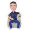 Man sitting on the sofa custom bobbleheads