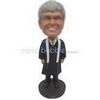 Male priest in black long gown waring a pair of glasses custom bobbleheads 