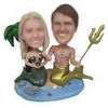 Male fish beauty and female beauty custom bobbleheads