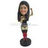 Singing woman in sexy suit custom bobbleheads