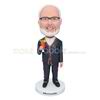 Personalized custom kindly man bobblehead 