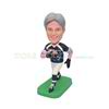 Customized handmade Green Rectangle base bobblehead doll 