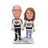 Customized skiing couple bobble head doll