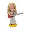 Customized musician bobblehead with a guitar