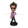 Personalized singer bobblehead with purple over coat