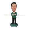 Personalized normal standing green shirt bobblehead 