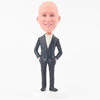 Personalized custom wise boss bobblehead in black suit