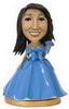 Bobblehead with  blue evening dress