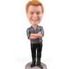 Personalized black pants bobble heads