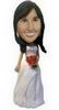 Girl bobblehead wearing a wedding dress