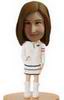 Casual female bobblehead with White sweat-shirt