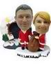 Sweet Santa Claus couple bobblehead