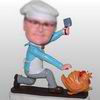 Cook with turkey bobblehead