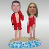 Couple beach swimwear bobblehead