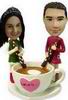 Sweet coffee couple bobblehead